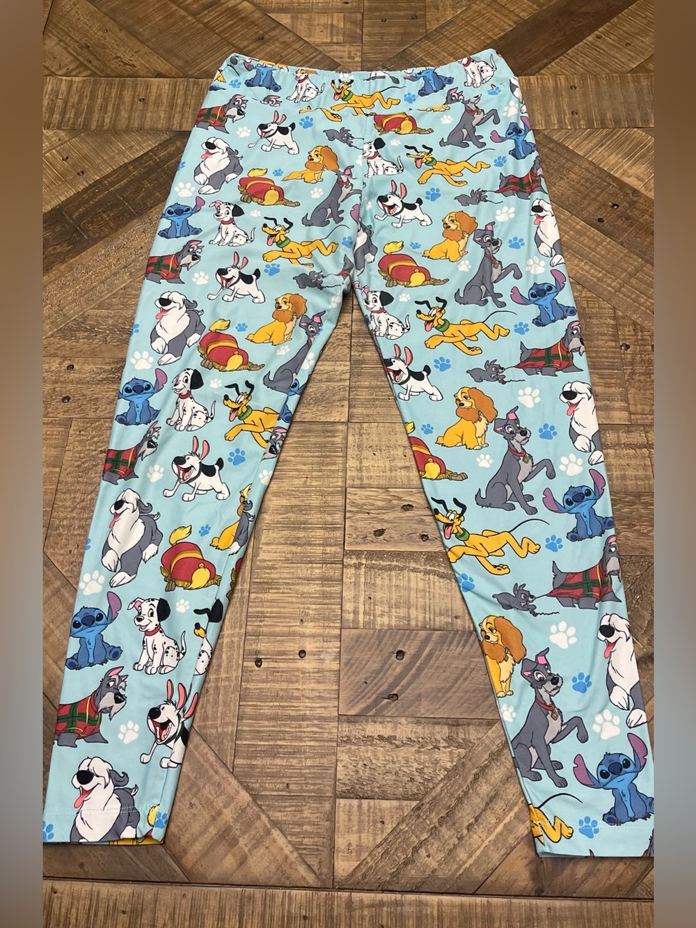 Disney Light Aqua Cartoon Character Leggings